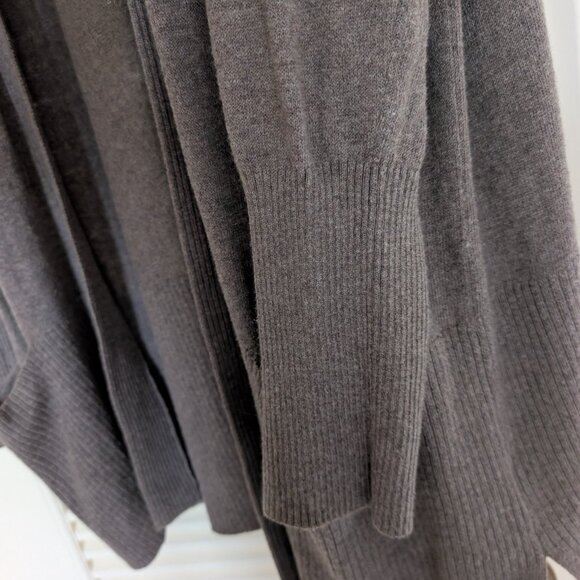 Sonoma Women's Open Front Cardigan w/Pockets in Heathered Mocha Size XL in EUC - Picture 4 of 8